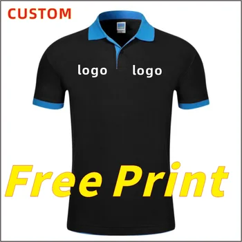 Shirt POLO Customized Print Logo Musim panas Short Sleeve Print Image Personalized Customized Work Suit T-shirt Embroidered Polo Collar Men's and Women's Shirts