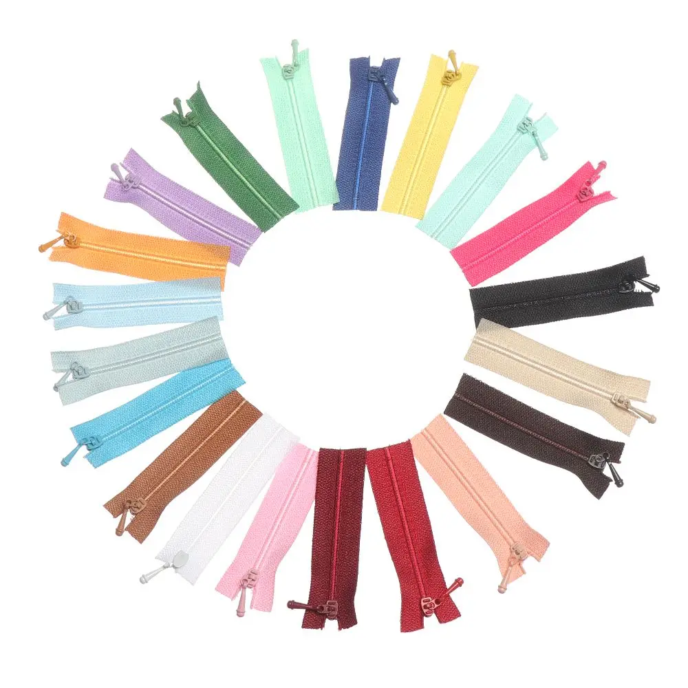 5PcsSetColorfulNylonMiniZipperDollClothingZippersDIYClothes