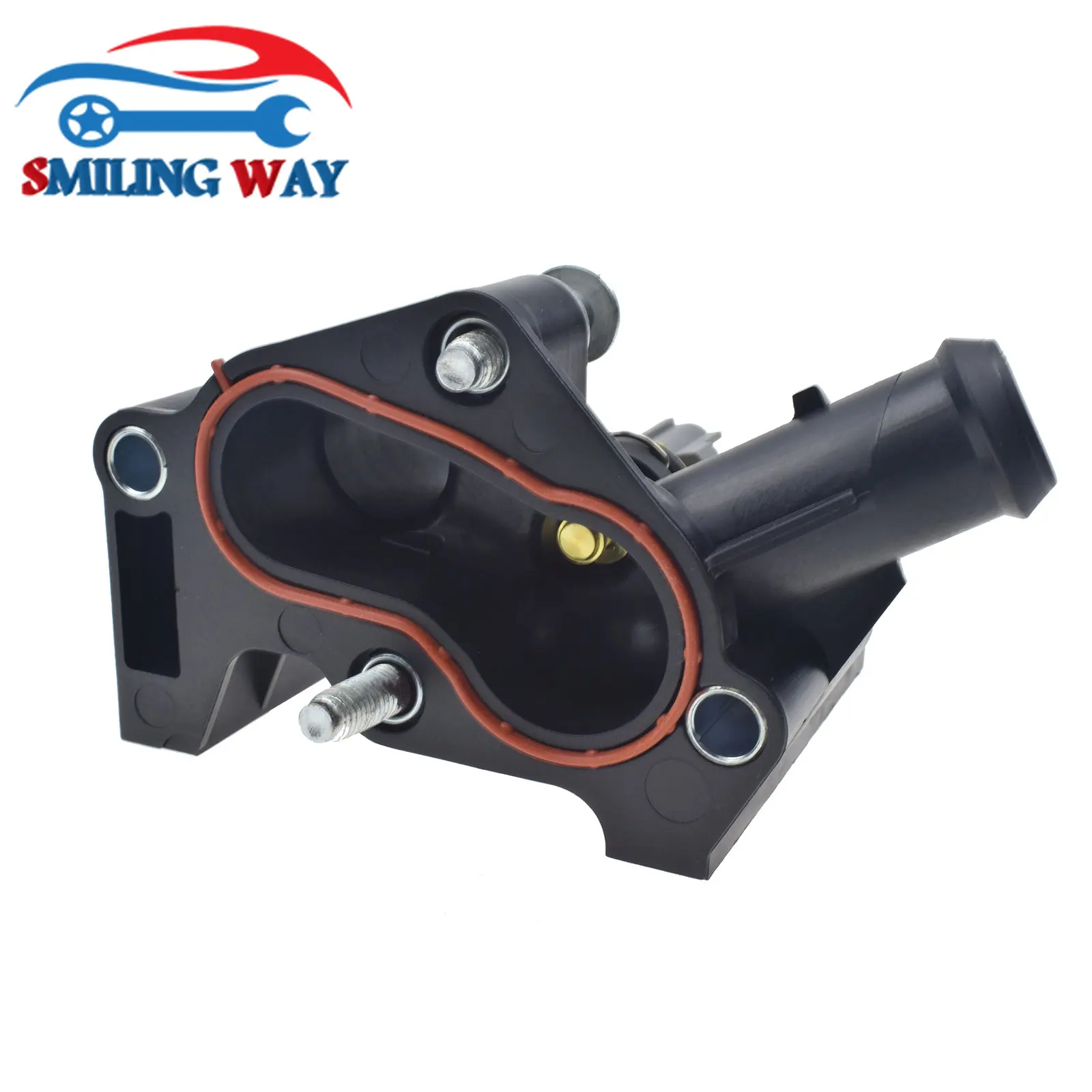 Thermostat Housing & Water Coolant Flange Kit For Ford Fiesta B-Max C-Max Focus Fusion Mondeo 1.4 1.6 P7M5G8K556AC 2S6G9K478BD
