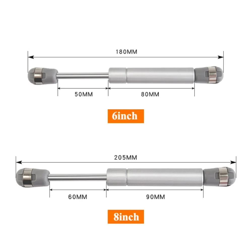 6/8inch Gas Springs 100N Gas Struts Lift Supports Shocks Soft Close Hinges Furniture Cabinet Door Lid Stay for Storage Box Strut gas spring hinges gas strut hinges stainless steel hinges door hinges