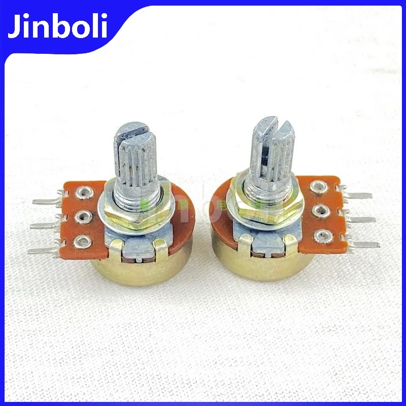 16-type 3Pins Single Potentiometer C500K Audio Amplifier pre-amplifier Adjustable Resistor 15MM Shaft Length 1PCS