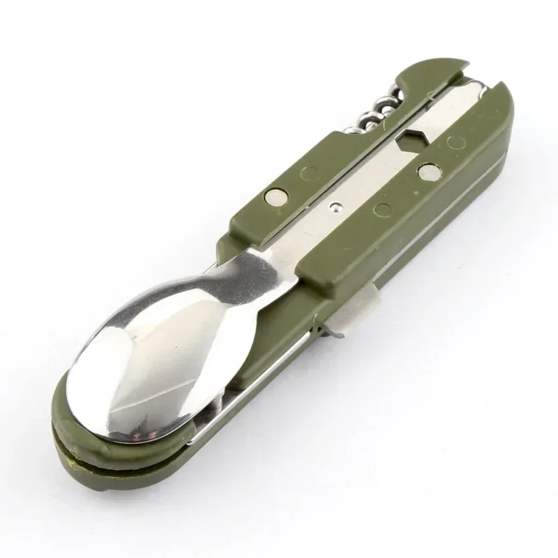 Knife Camping Equipment Fork Novelty Camping Supplies Bottle Opener Nature Hike Portable Tableware Bushcraft Fold Hiking Gadgets