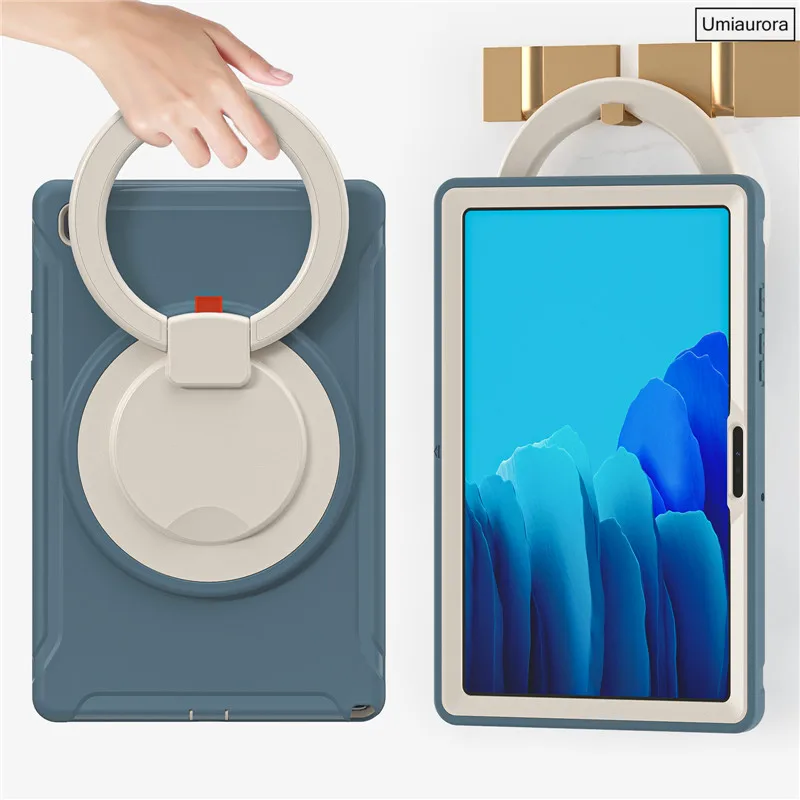 360 Rotation Handle Cover for Samsung Galaxy Tab S7 FE S8 Plus SM-T730 A8 10.5 SM-X200 A7 Lite T220 Tablet Shockproof Case Funda