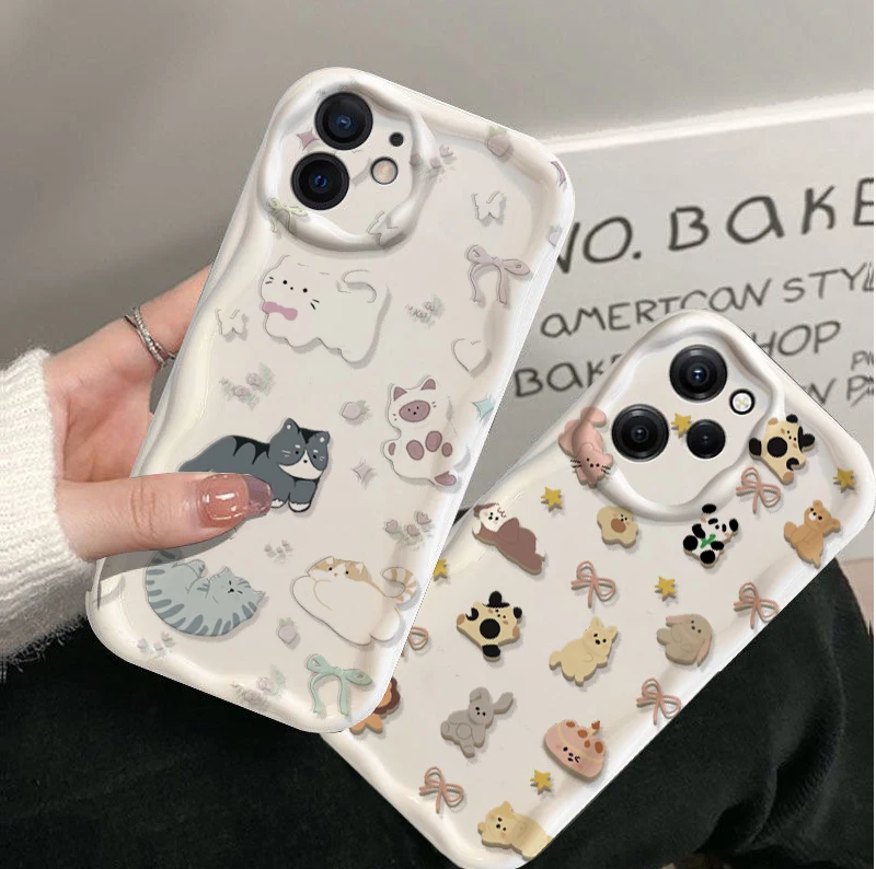Cute Animal Silicone Cover - Sweet Dog & Cat Design Case