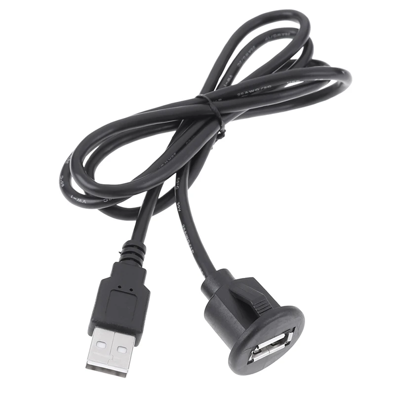 자동차 대시 보드 마운트 USB 2.0, 암수 소켓 확장 패널 케이블, 1m PC