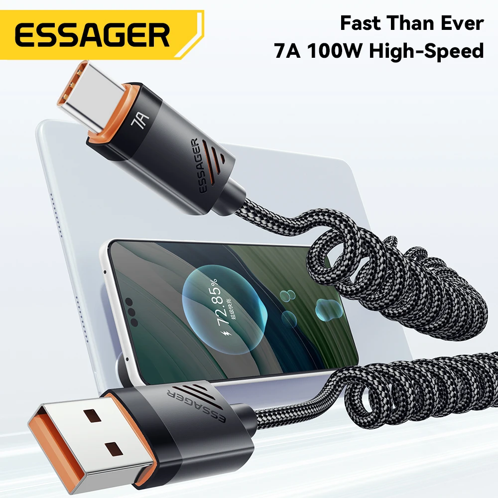 Essager Car Spring Type C Cable For iPhone 16 1514 thumbnail 5