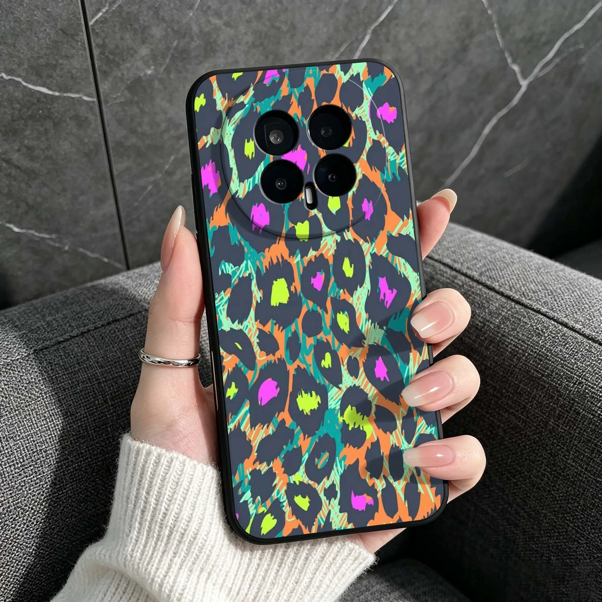 Leopard Print Brown Black Phone Case