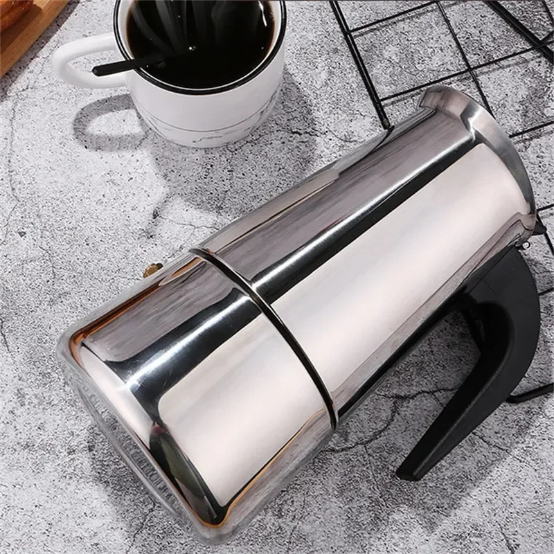 

Mocha Maker Pot Moka 100/200/300/450ml Espresso Stove Tool Cafetiere Coffee Stainless Top Steel Italian Filter Percolator