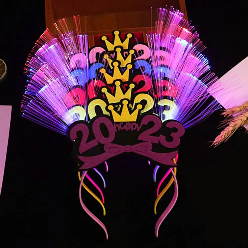 1pc Light Number Luminous Headband New Year's Eve Party Favors Gift Holiday Halloween Christmas Supplies Decorations