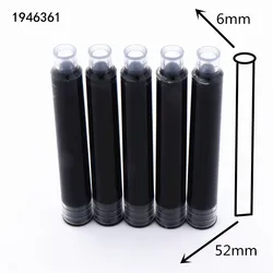 Premium Mixed Colors Fountain Pen for Business and School Stationery (Big 5pcs ink Black)