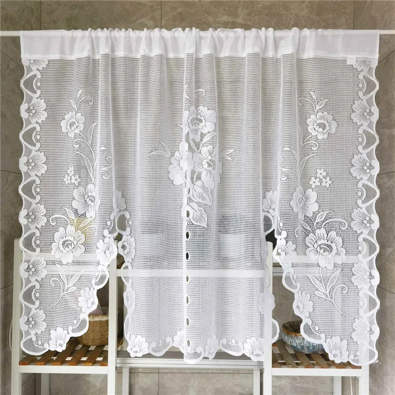 A.Monamour Tenda Semi Oscurante con Spacco Centrale Rustico Decorativo con Nappine Tessuto Spesso Tende a Pannello Tenda Per Porta Finestra per Camera da Letto Soggiorno Cucina, 1 Pezzo, alberi blu