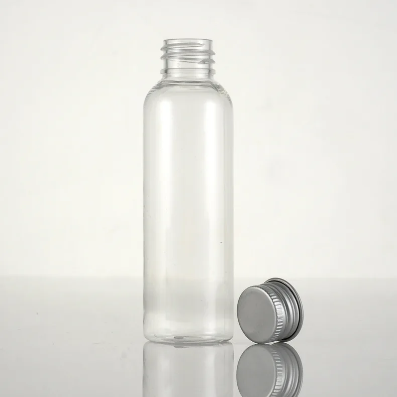 Clear Plastic Bottle With Aluminium Screw Cap Small Jars Cosmetic Container Travel Kit Empty Refillable Bottles Jar 5/10/20/30ml refillable bottle cosmetic sample container