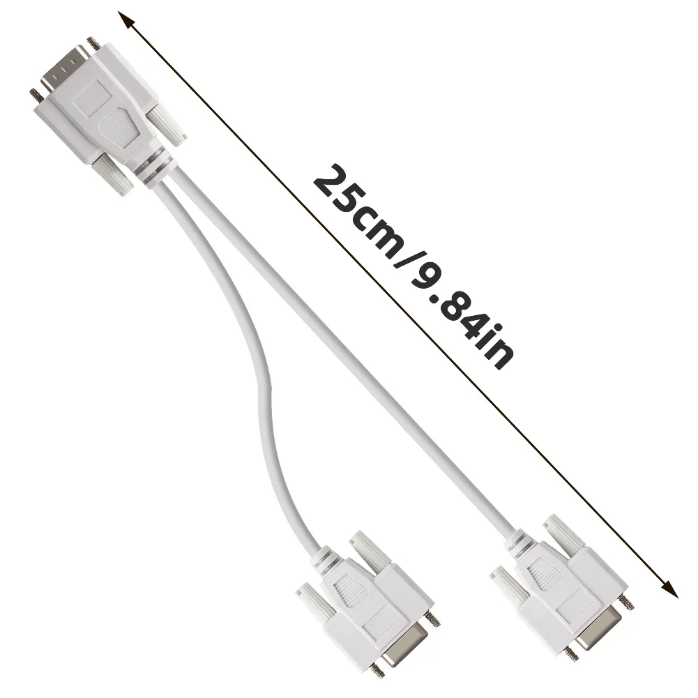 VGA SVGA 1 PC TO 2 MONITOR Male to 2 Dual Female Y Adapter Splitter Cable 15 PIN 25cm