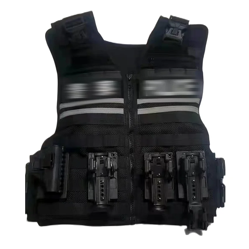 Outdoor Mesh Patrol Clothes Quick Break Tactical Vest Traffic Reflective Vest Fluorescent Yellow/Black