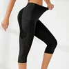 Sport Shorts cropped pants Female Fitness Nudity High Waist Hip Lift Running Yoga Side Pockets Tights Quick Dry Gym Sportswear 5