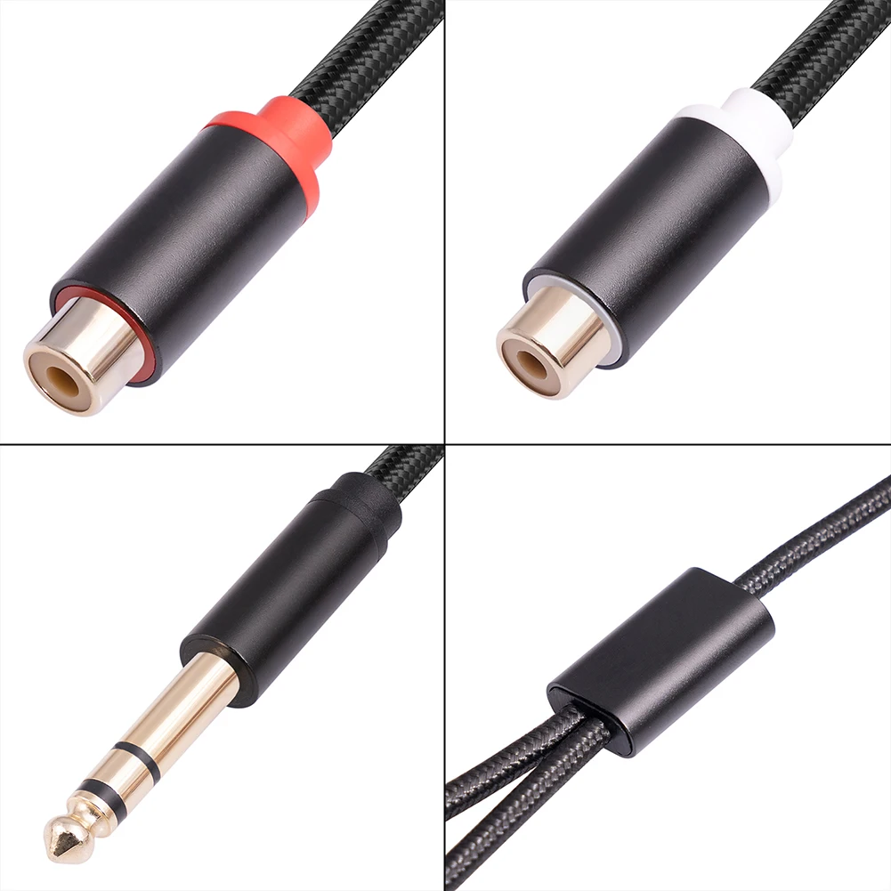 RCA  Aux  ̺, 6.35mm, ǵ , RCA Ͽ 1/4 ġ Ŀ ̺, ߿    ȣ 