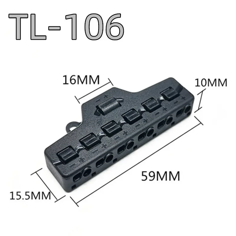 Terminal Block 3/6Ports Out Line Splitter Quick Connect Low Voltage Wire for Lighting Led Strip Connection