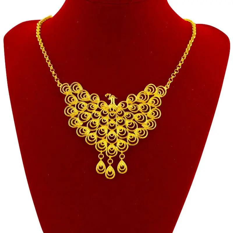 

Wedding Necklace Copper Plated Gold Jewelry for Your Woman DD10210