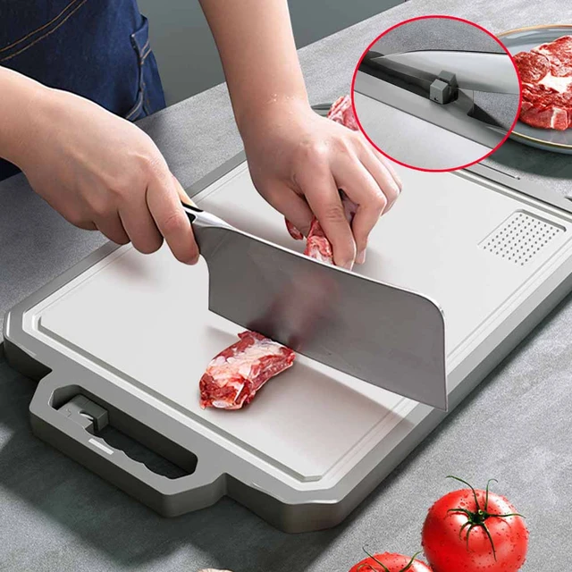 Kitchen Stainless Steel Cutting Board Including Grinding Stone