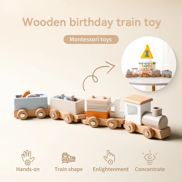Montessori Wooden Train - Image 4