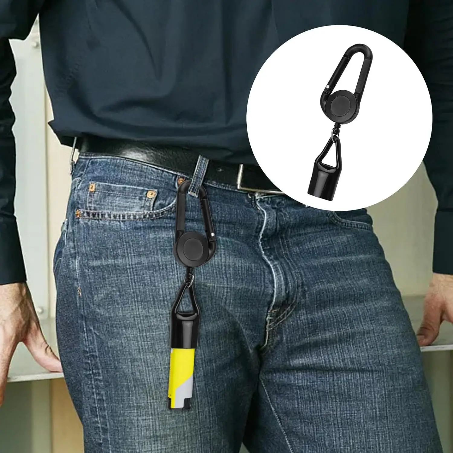 Portable Scalable Lighter Keychain Case Bag Oring Protection Easy Pull Buckle Outdoor Travel Camping Tools
