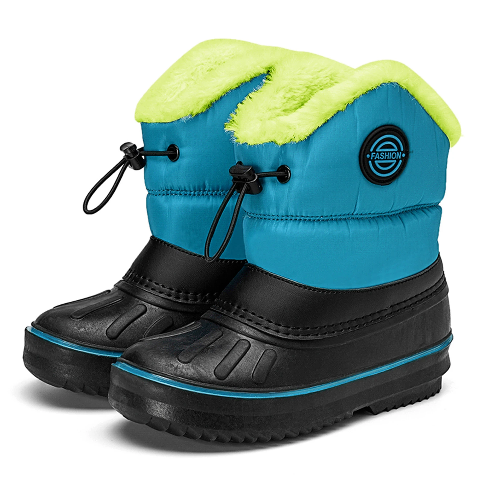 Botas ligeras para niñas, zapatos de nieve para niños, botas impermeables cálidas, de algodón, para la nieve, 1 Short| |