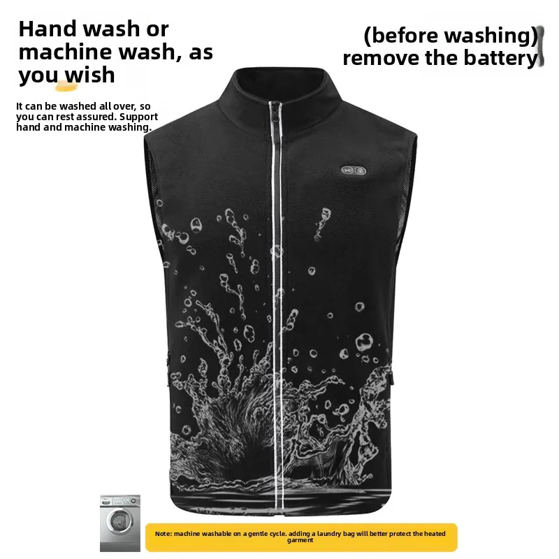 17 HEATING ZONES Heated Vest Men Women Bodywarmer Heated Sleeveless Jacket Winter USB Self Heating Snow Ultra-light Warm Vest