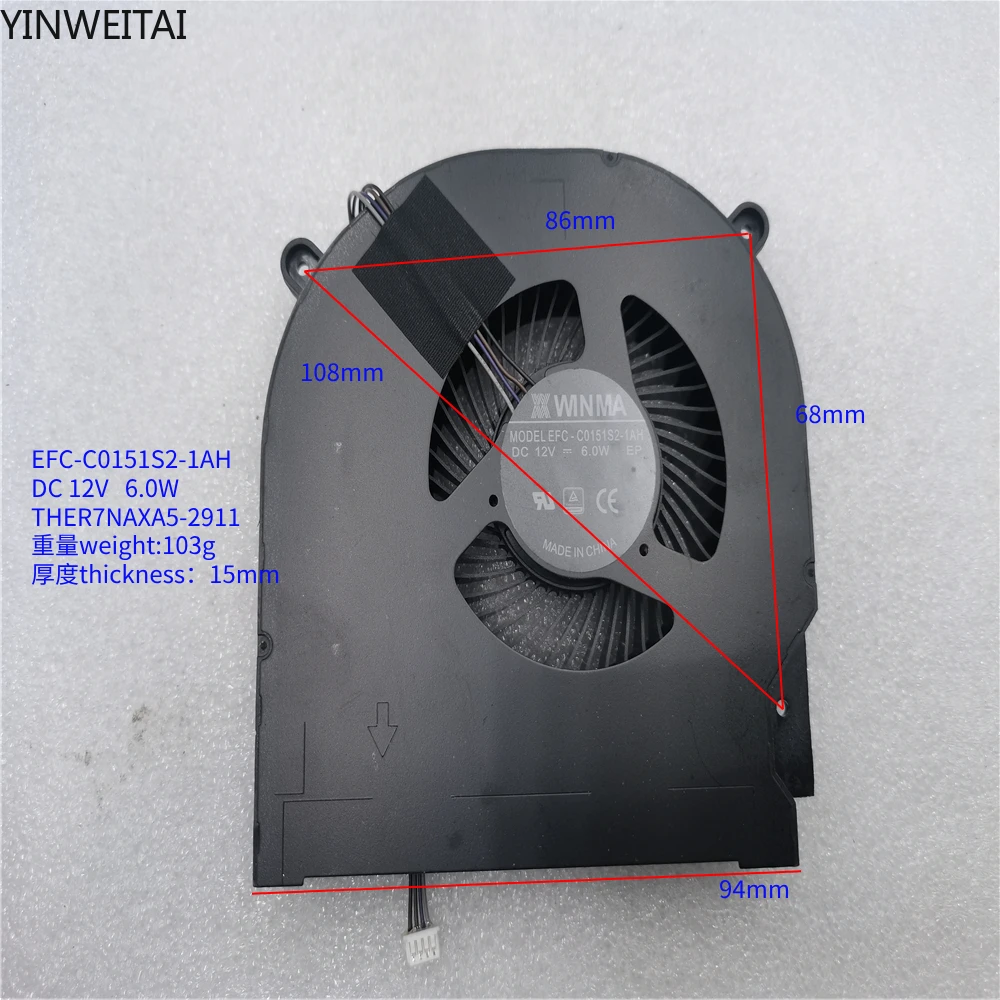 Ventilador Refrigerador para Intel Nuc Nuc12 Nuc12snk Nuc 12 Entusiasta Snake Canyon Efc-c0151s21ah Thermal 7naxa52911 12v Novo