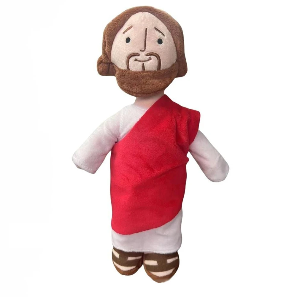 Peluche Jesús De 30 Cm Con Burro - Muñeco Religioso De Felpa Suave - Juguete Cristiano Para Niños - Regalo De Pascua, Bautizo Y Navidad
