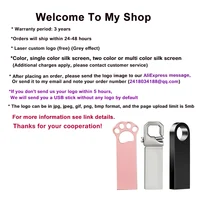 50PCS Free Custom LOGO USB Flash Drive 4GB 8GB 2.0 High Speed Pen Drive 16GB 32GB 64GB 128GB Pendrive Metal USB Sticks with Key 2