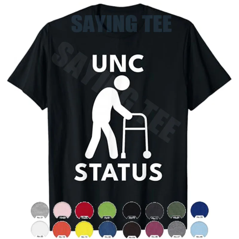 UNC Status Lustiges Meme-T-Shirt für alte Menschen Y2k UNC Era Sarkastischer Witz Spruch T-Shirt Neuheit Geschenk Personalisierte Streetwear Kleidung Top