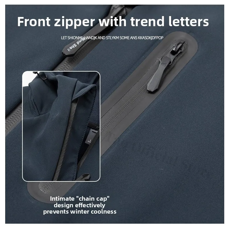 Men Softshell Jacket Hooded Fleece Lined Waterproof Windproof Winter Skiing Hiking Thermal Breathable Outdoor Warm Sports Coat