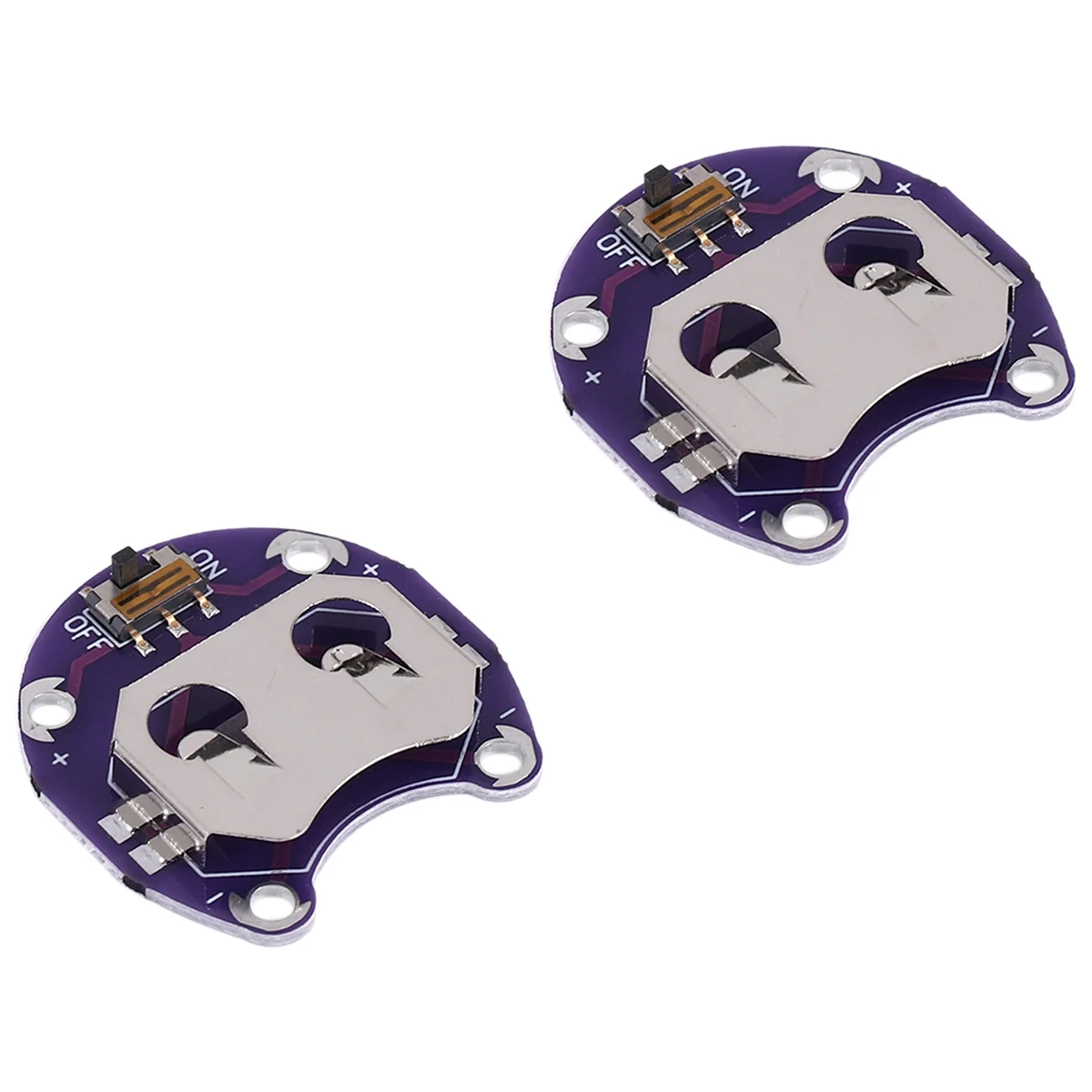 2 x מחזיק סוללה תא מטבע עבור cr2032-עם מתג (2 יחידות)