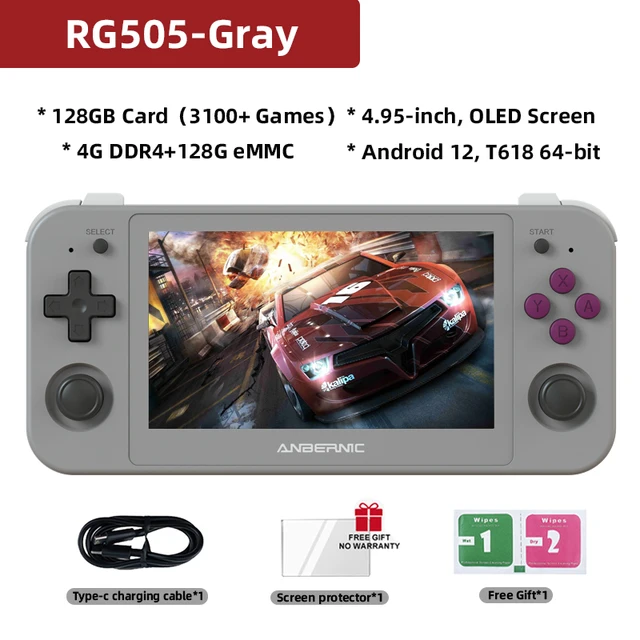 ANBERNIC RG505 Handheld Game Console 4.95 inch OLED Touch Screen