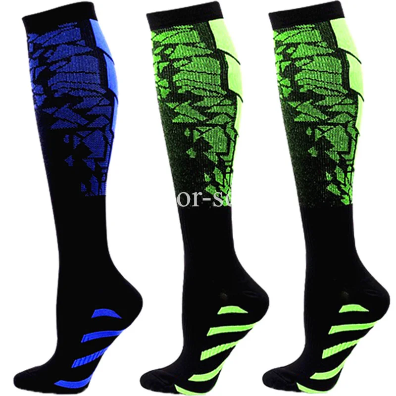 Floral Compression Socks - 3 Pairs Pack Anti-Fatigue Sports Stockings