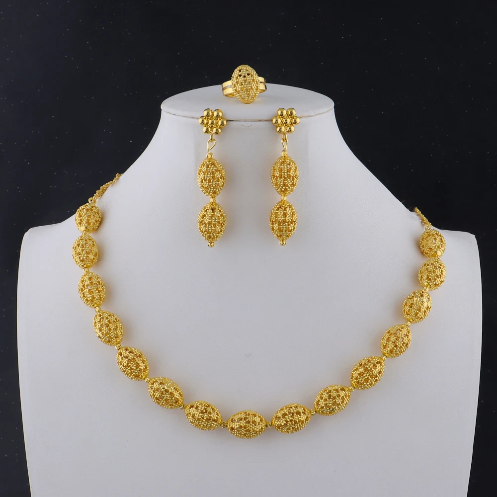 Luxury Jewelry Set for Women: Necklace, Earrings & Rings - Bridal & Party Accessories Wholesale