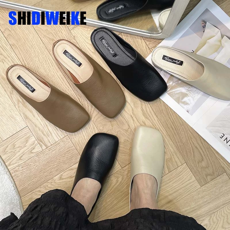 Zapatos planos Tabi Ninja para mocasines con punta redonda dividida, sin talón, suaves| - AliExpress