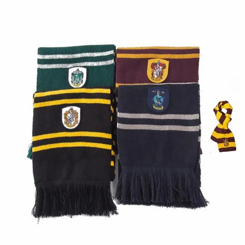 Movie Magic School Wizard Sciarpa Potter Hermione Ron Sciarpa Cappello Malfoy Sciarpe Cap Anime Cosplay Costume Sciarpa Calda