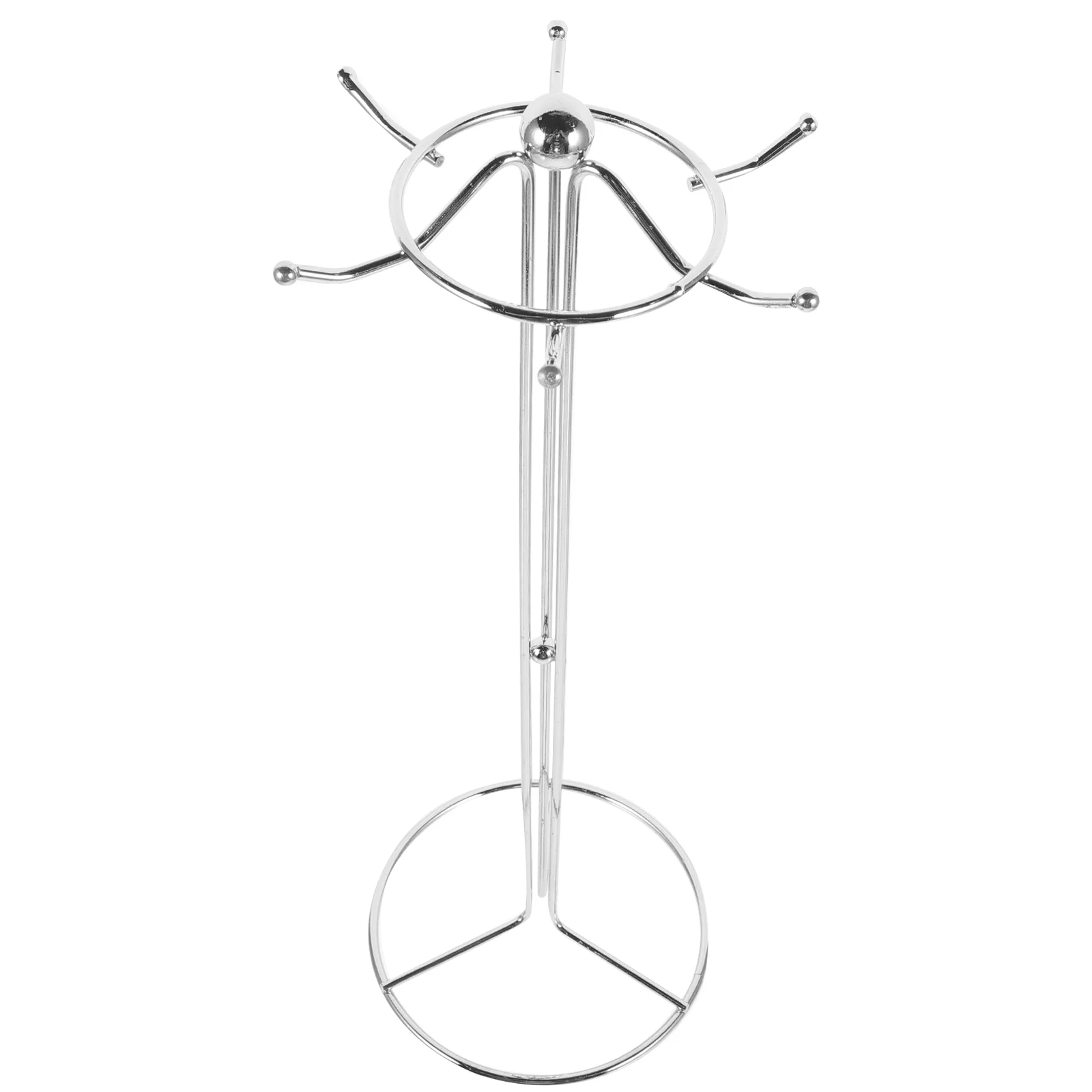 Kitchen Storage Rack Stainless Iron Kitchen Rack Drain Rack Spatula Holder Stand Minimalist Holder(6 Hooks Round Shelf)
