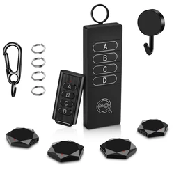 Enhanced Portable Wireless Anti - Loss Tracker with 164ft Remote Control and 4 Receivers (1 Kit Finder)