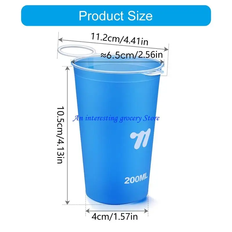 652D 접이식 물 용기 200ML 청소가 쉬운 넓은 입 디자인 물 운반대