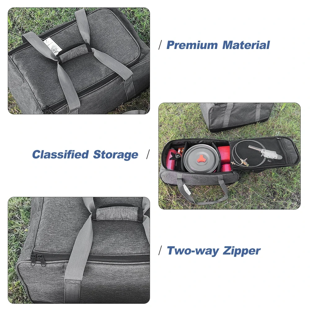 Cookware Bag Camping Cookware Bag Portable Large Capacity Outdoor Stove Tableware Storage Bag Picnic BBQ Family Activity Kit