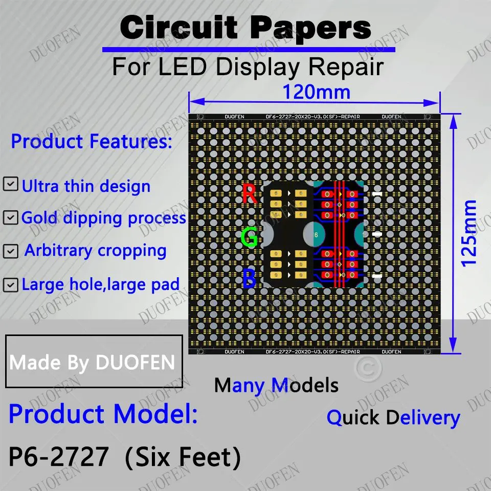 P6-2727（Six Feet） Circuit Paper，120X125mm ,Used for repairing damaged PCB pads