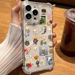 Adorable Toro Inoue Cat Transparent Anti - Fall Phone Case - iPhone 12 Mini (TMSJ - 259hkx260a6)