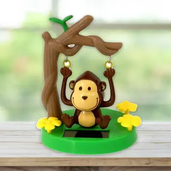 Decorazione interna per auto Animale danzante ad energia solare Animale carino Scimmia animata oscillante Decorazione per accessori per lo styling dell'auto giocattolo