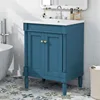 24'' Vanity With Top Sink 2-tier Modern Cabinet Single Sink Bathroom Vanity Large Storage Shees (replace SW000102AAE) 4