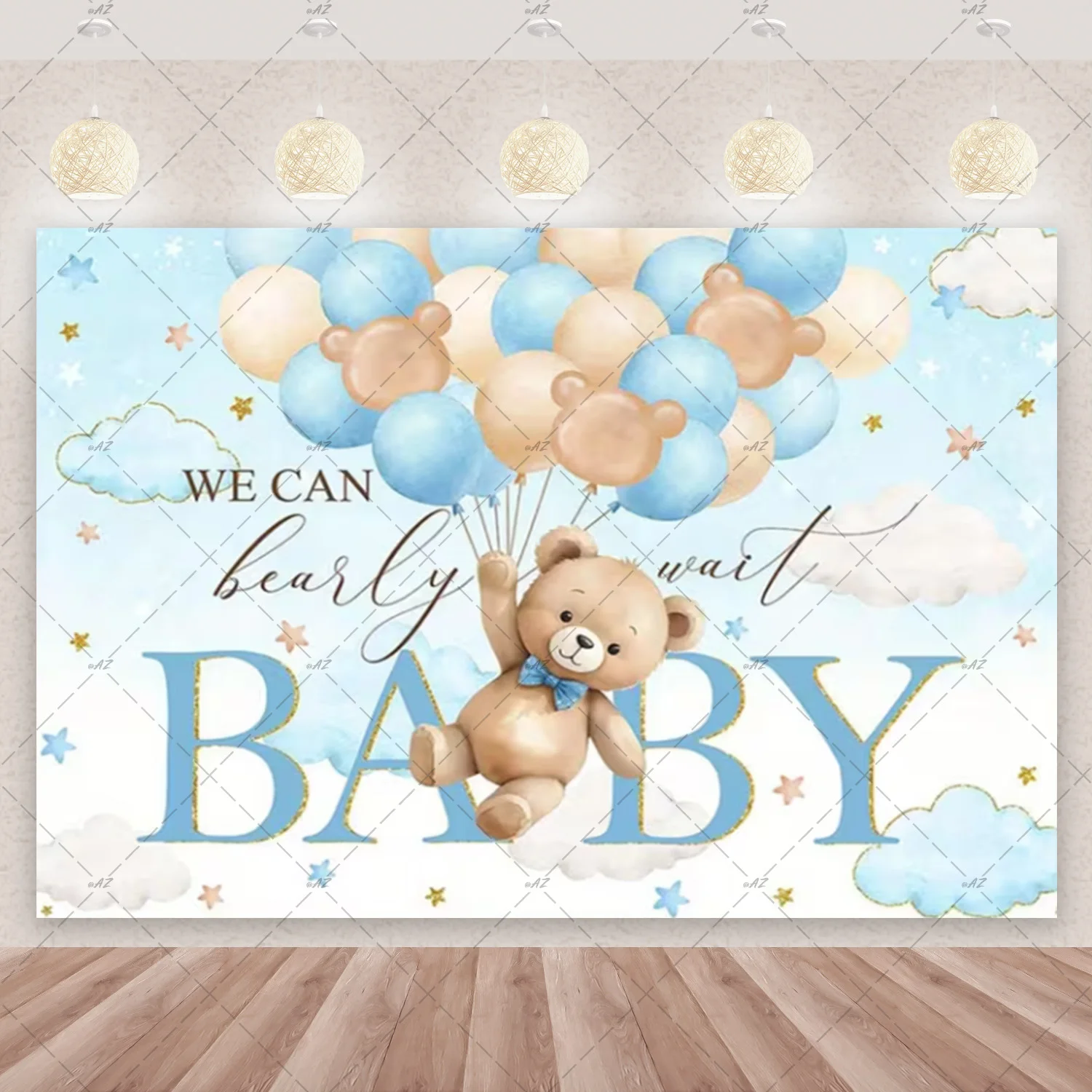 Niedliche Elefanten-Geburtstagsparty-Dekorationen, Hintergrund in Blau und Rosa für Jungen und Mädchen, Fotografie-Hintergrund, Babyparty-Dekoration, Geschenk für Neugeborene und Kinder – Detail 21
