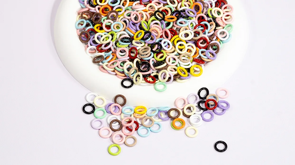 50 Stück 1,7 x 9 mm geschlossene Biegeringe, gelötet, O-Runde Ringe, gemischte Farben, Verbinder für DIY-Armbänder, Halsketten, Schmuck, Basteln – Detail 5