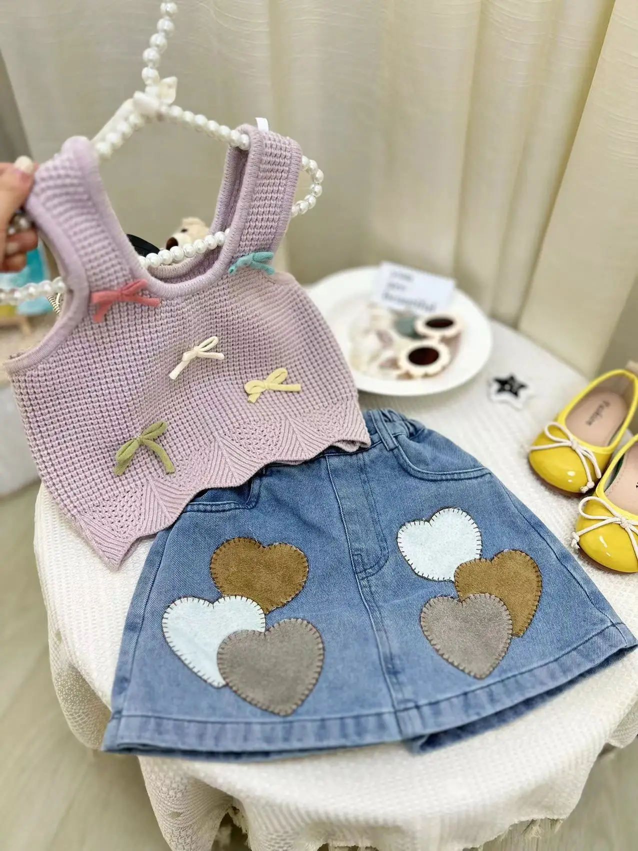 Heart Denim Dress Set 2