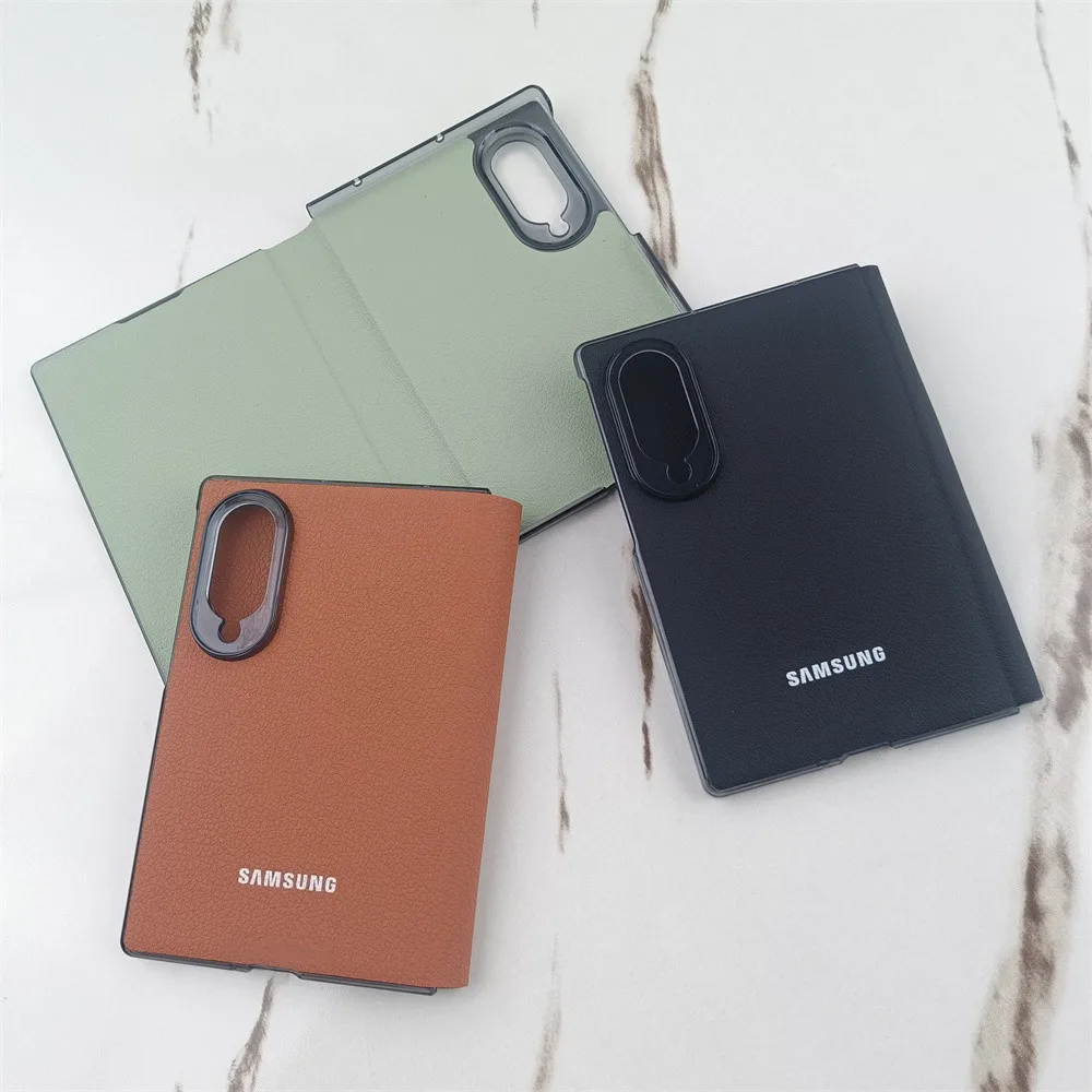 Luxury Leather Shockproof Phone Case with Wide Protection and Foldable Design